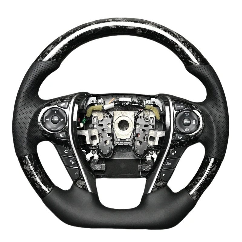 Custom leather carbon fiber steering wheel For Honda Odyssey Accord 9th Modified carbon fiber steering wheel