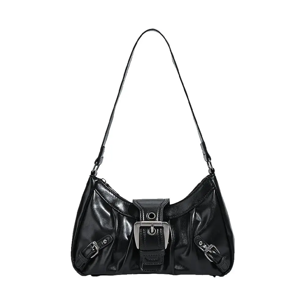 

Женская модная сумка через плечо в стиле Y2K, маленькая милая сумка-хобо, клатч с верхней ручкой, сумка-клатч с пряжкой в стиле панк