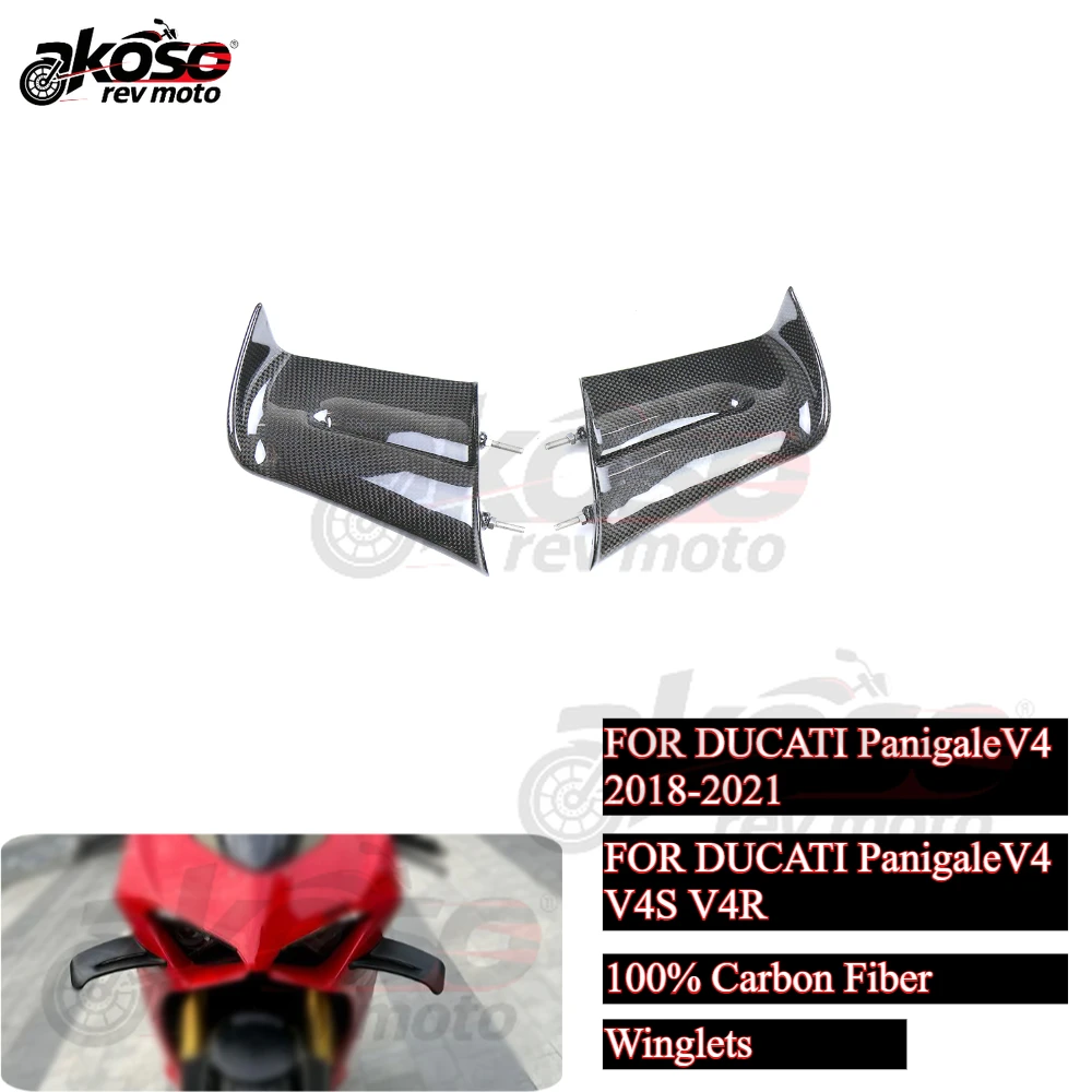 

Real Carbon Fiber Winglets Bike Modifications Parts Motorcycle Accessories For DUCATI PanigaleV4 V4S V4R Streetfighter V4/ V4S