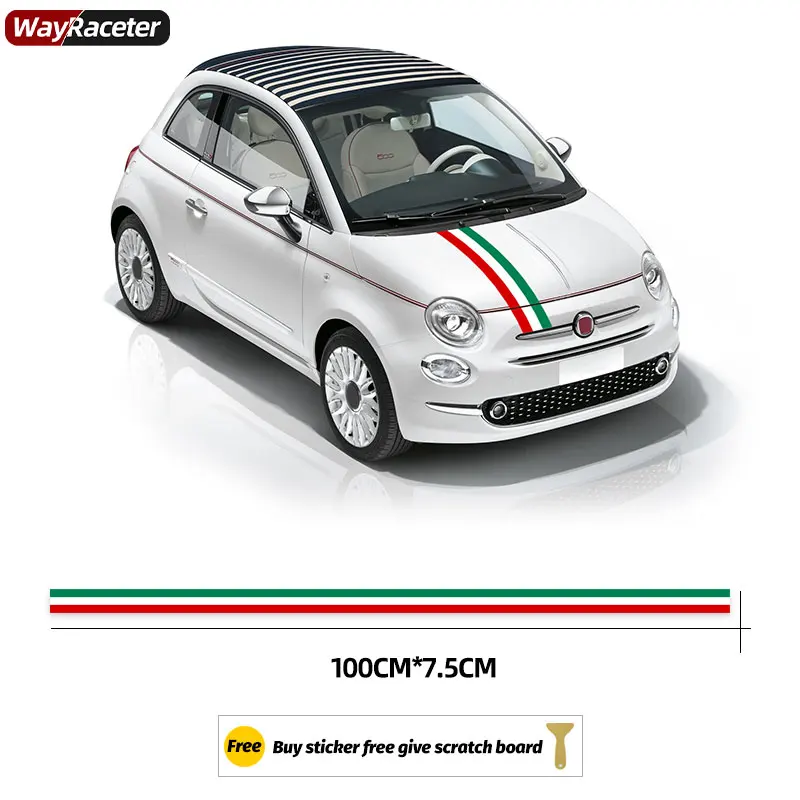 Car Hood Sticker Italy Styling Body DIY Decal For Fiat Abarth 500 500x Tipo Doblo Ducato Panda Stilo Punto Bravo Accessories