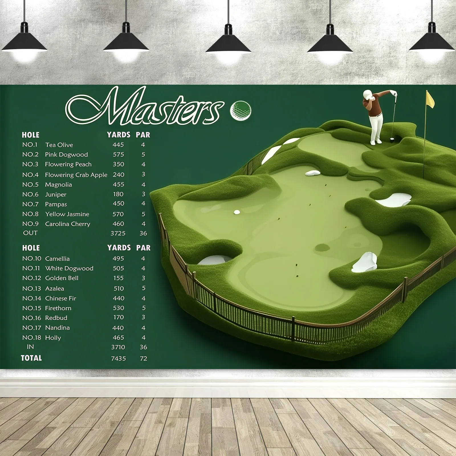 Masters Golf Party Decorations Backdrop Photography Background Photo Studio Props Banner Tablecloth