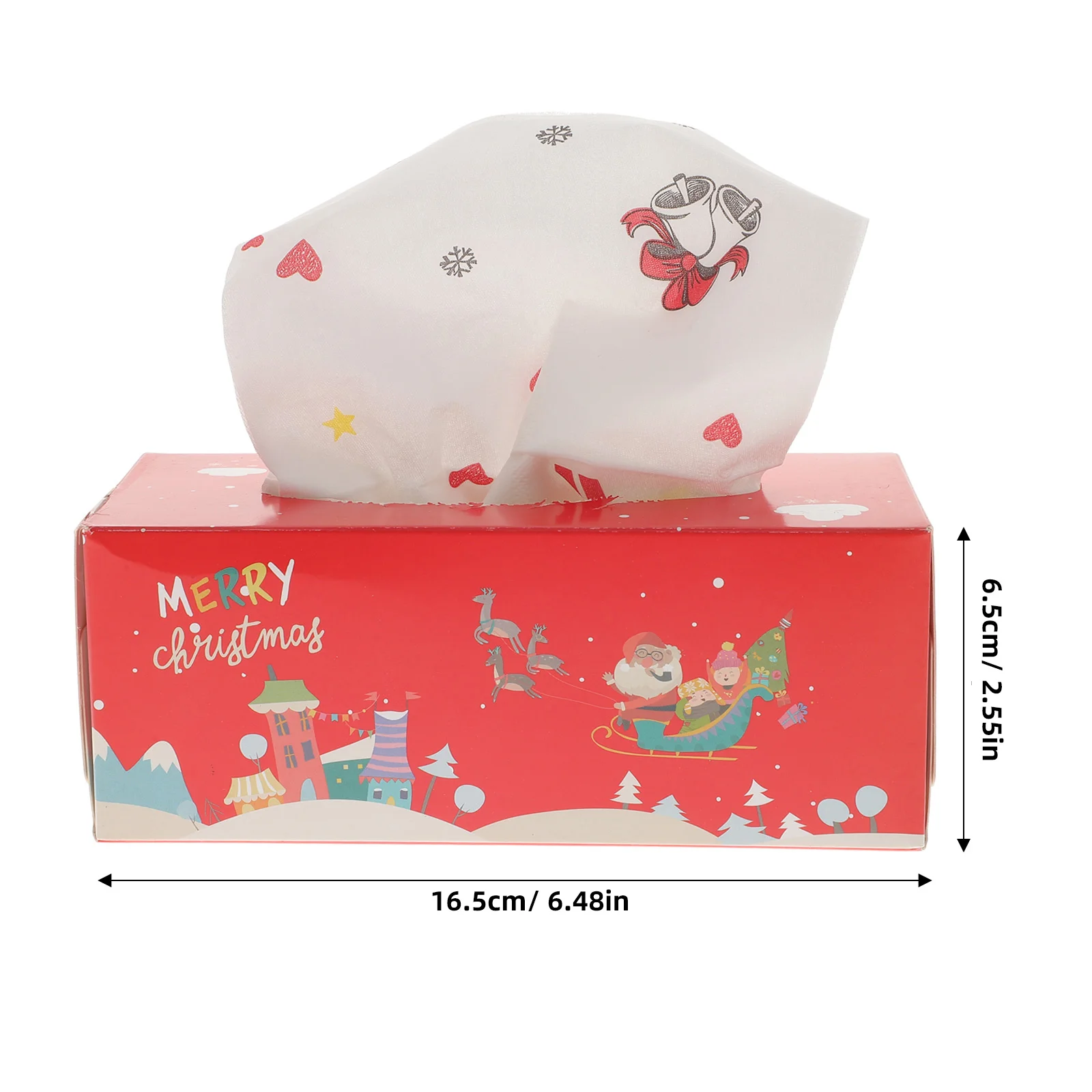 عبوات مناديل جيب ورق التواليت، مناشف يدوية لطيفة على شكل زينة عيد الميلاد، طباعة عيد الميلاد للوجه #3