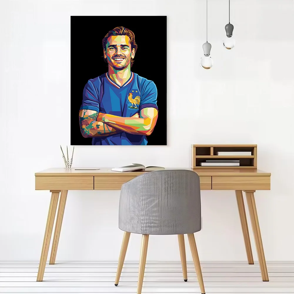 Antoine Griezmann Poster Customizable Printed Canvas Painting for Pictures Wall Art Aesthetic Decoration Living Room Wand Deko