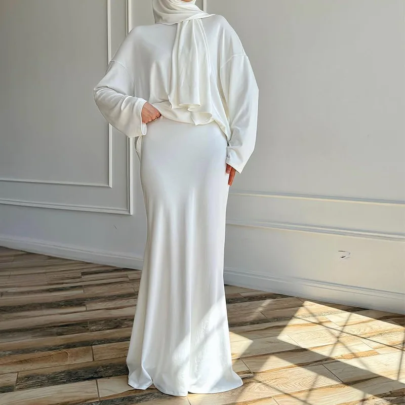 Eid Skirts Suit Women Blouse Long Skirt 2 Piece Set Muslim Arabic Morocco Dubai Modest Ensemble Ramadan Outfits Autumn 2026