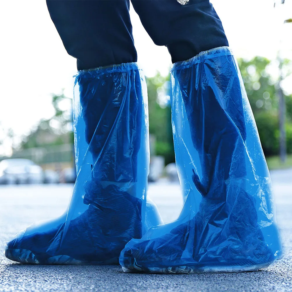 

20 Pcs Disposable Rain Boot Cover Waterproof Shoe Covers Running Thicken Travel