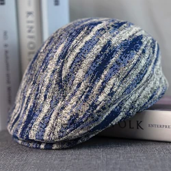 Men Breathable Berets Blue White Men Spring Summer Sun Newsboy Hats Classic Western Newsboy Caps Women Cotton Dropshipping A-55