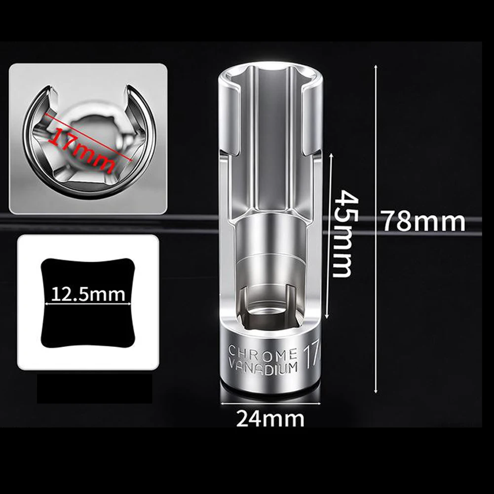 9PCS Oil Pipe Wrench Sockets 10-22mm For 3/8 1/2 Inch Drive Chrome Vanadium Steel Tubing Removal Tool Set Automotive
