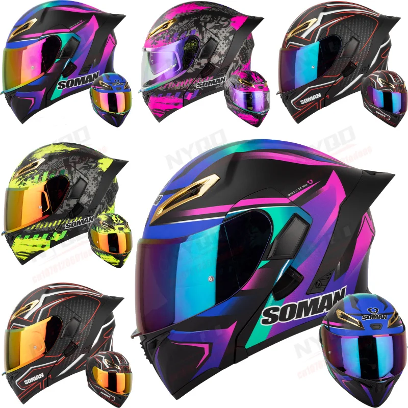 soman-dot-approved-men's-full-face-helmet-double-visor-flip-up-motocross-helmet-four-seasons-universal
