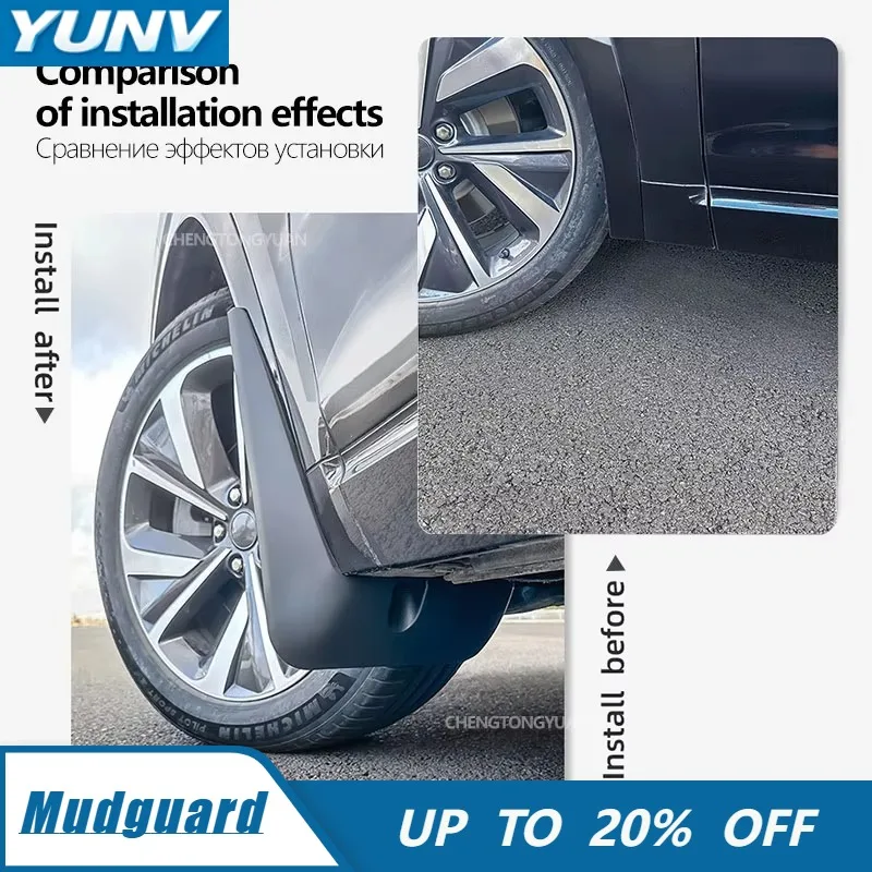 YUNV Mud Flaps for Dongfeng AEOLUS A30 2022-2023 ABS Splash Guard Fender Protector Exterior Mudguard Accessories Styling