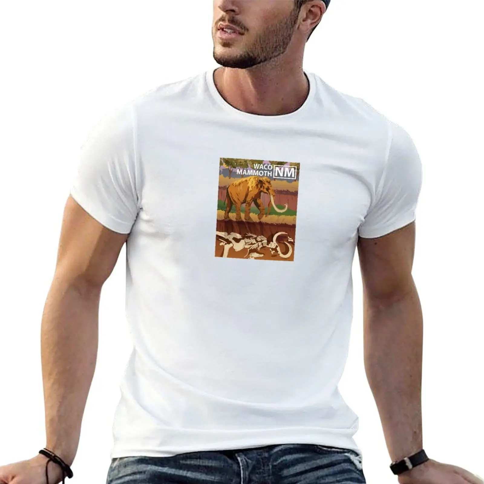 Waco Mammoth National Monument T-Shirt gifts for boyfriend Aesthetic clothing mens workout shirts
