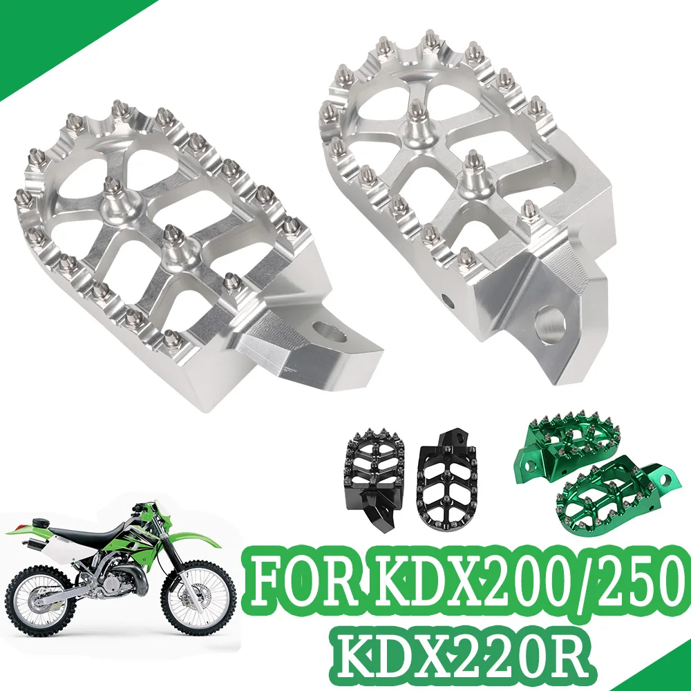 

For Kawasaki KDX220R 2002 - 2005 KDX200R 1997 - 2001 KDX200 1995 -2005 KDX250 Foot Pegs Footpegs Foot Rests Foot Pedals aluminum