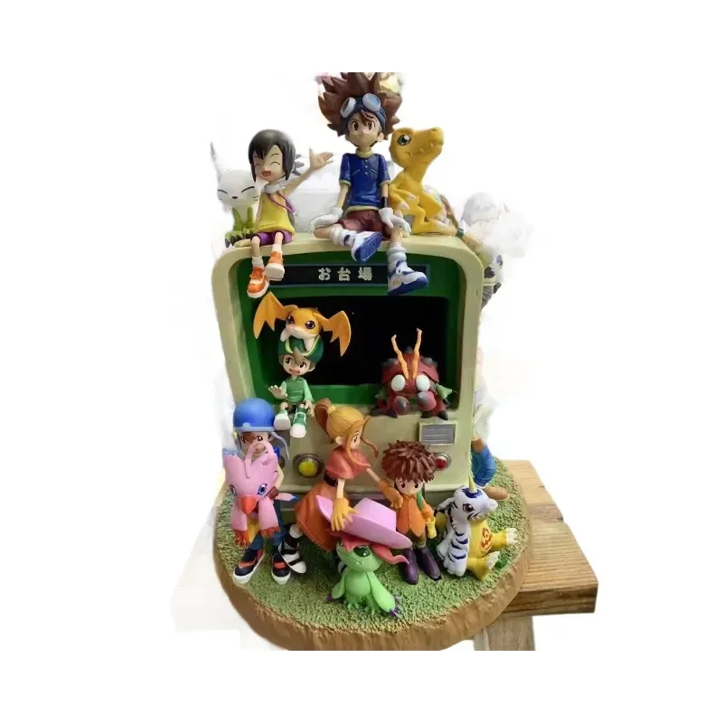 34cm Digital Adventure Anime Character Family Photo Initial Memory Handmade Desktop Ornament Anime Peripheral Model view 4