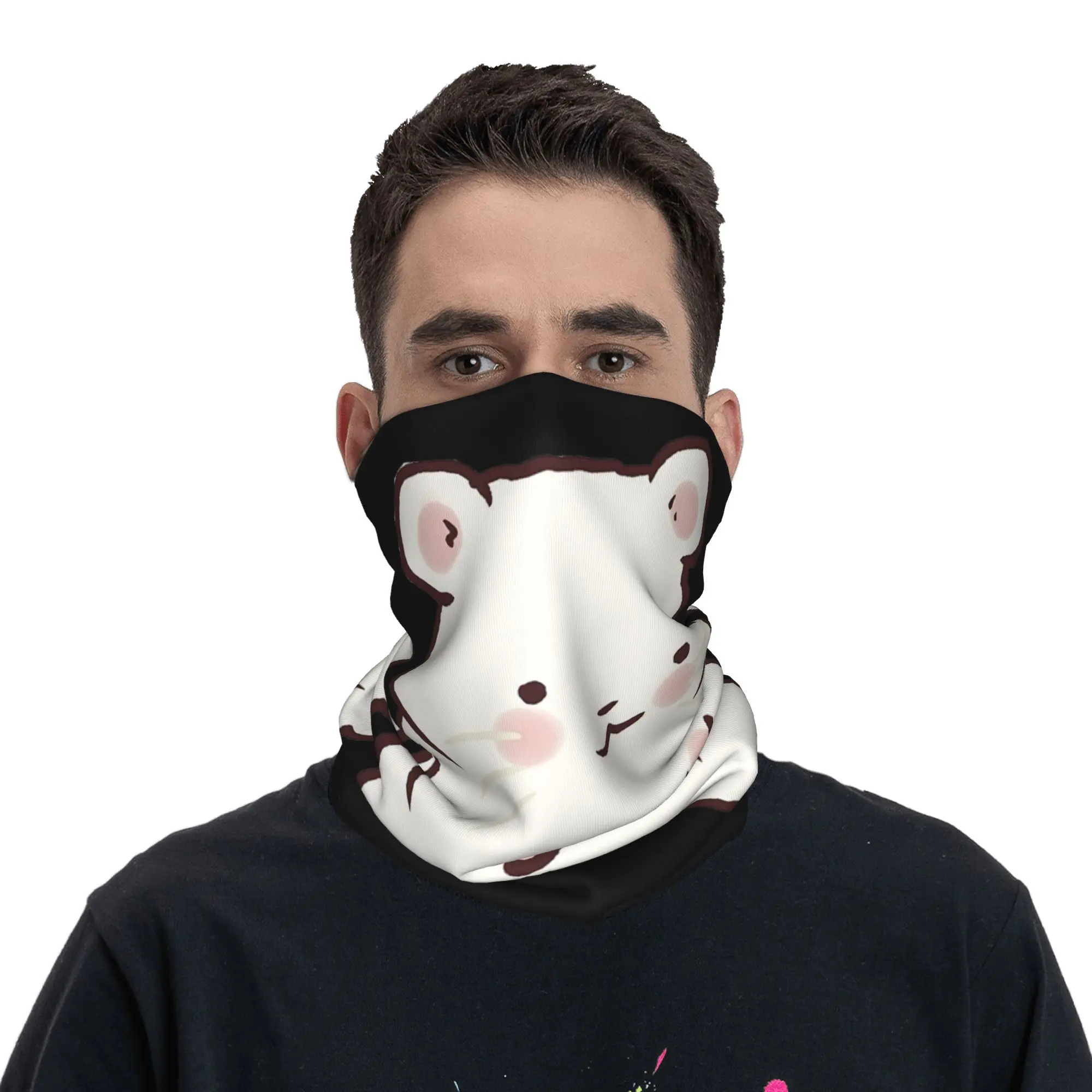 かわいいハムスター描画バンダナネックゲートルプリントフェイススカーフ多用途ヘッドバンドランニング男性女性大人オールシーズン