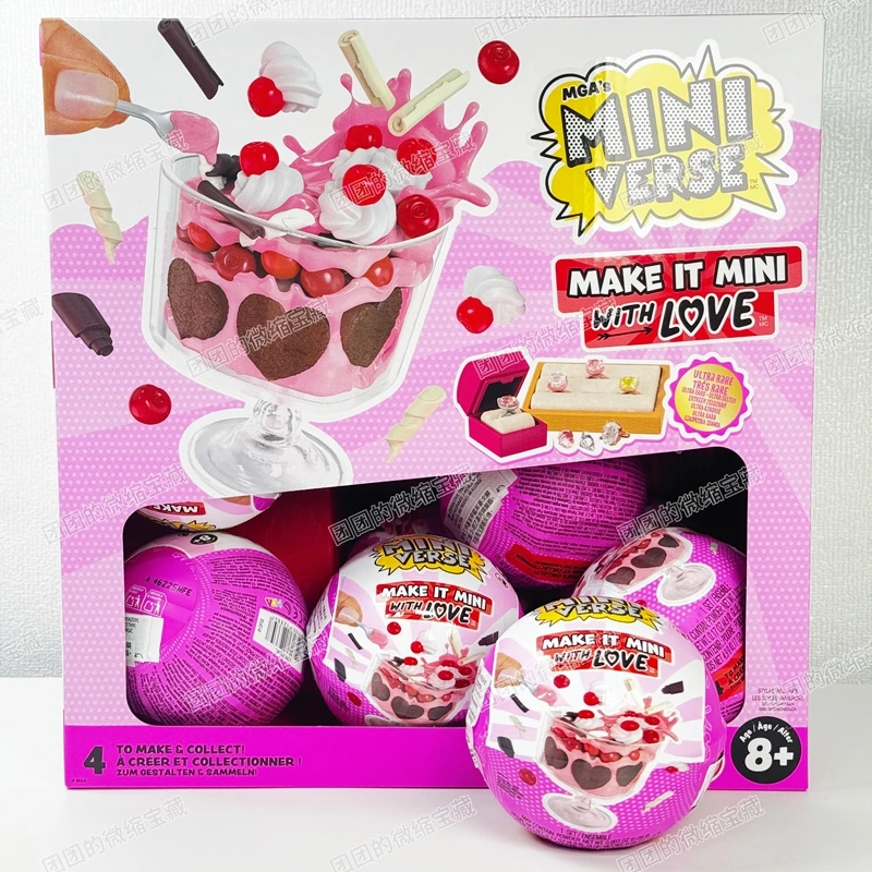 

Genuine MGA Miniverse Make It Mini Valentine's Limited Edition DIY Blind Box Love Concentrated Ball Valentine's Dessert Ball
