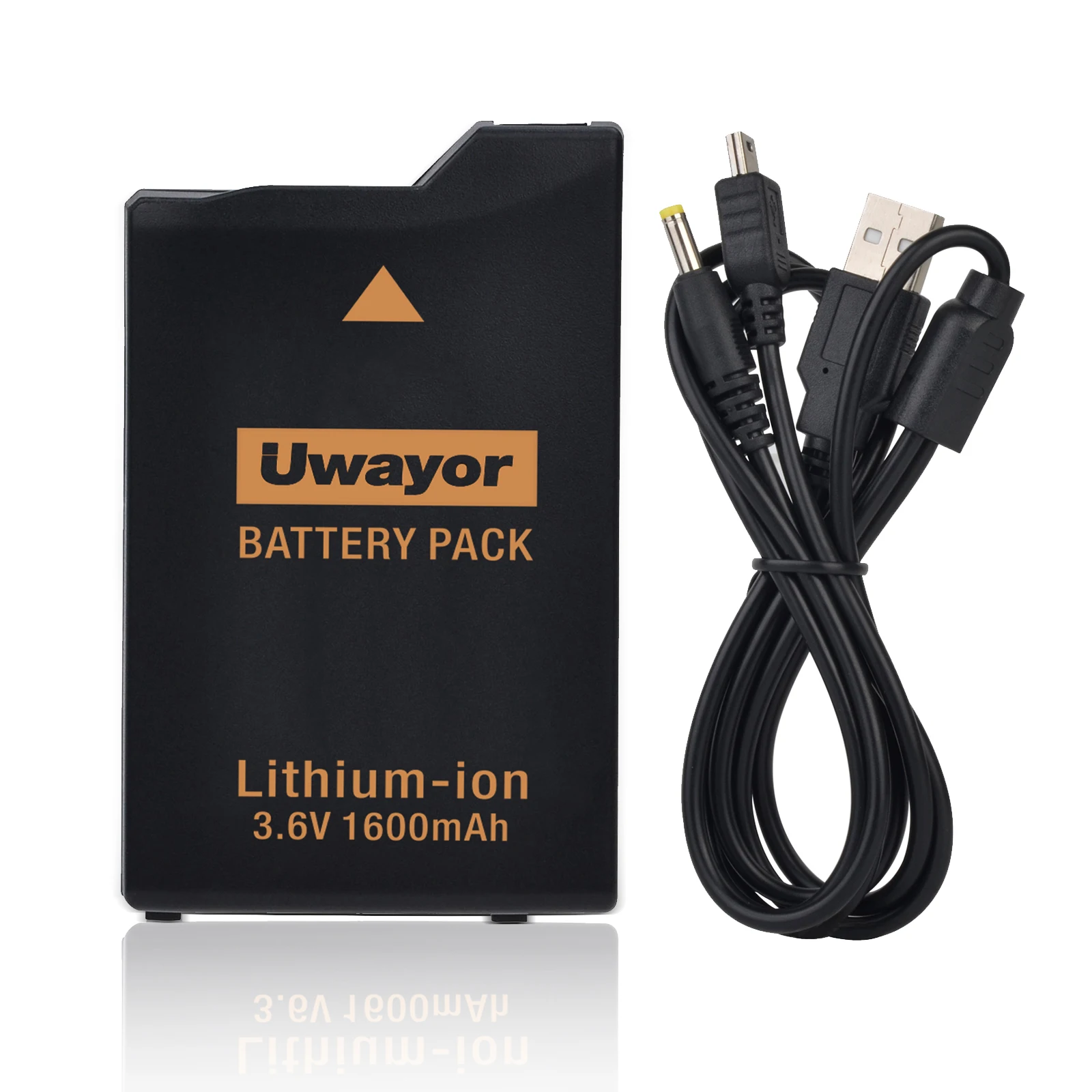 

UWayor PSP 3000/2000 Battery 1600mAh with PSP Charger Cable for PSP3000/PSP2000, PSP-3001, PSP-3000, PSP-3002, PSP-S110 Console