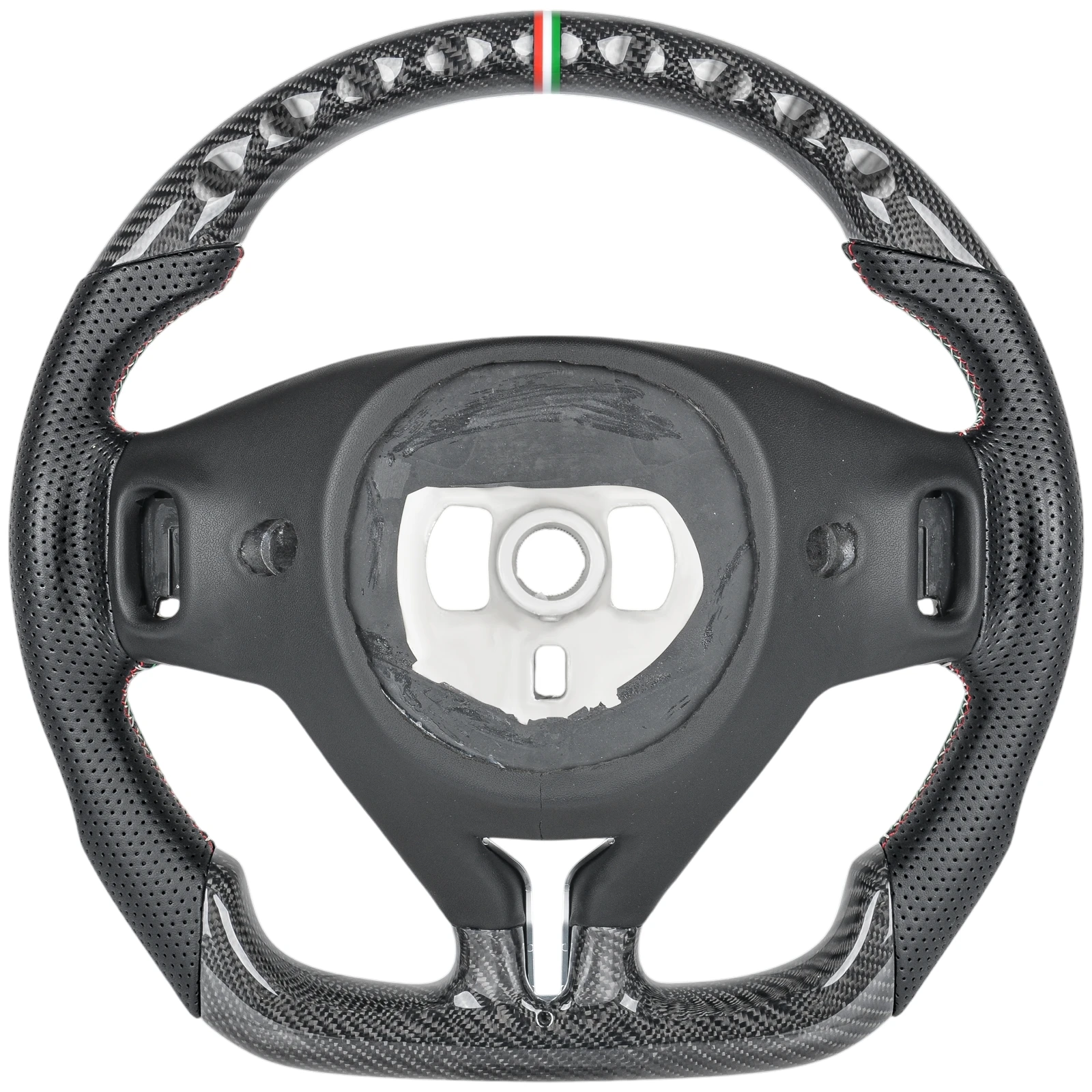 Real Carbon Fiber Perforated Leather Steering Wheel For Maserati Levante Quattroporte Ghibli 2013 2014 2015 2016 2017 2018-2020