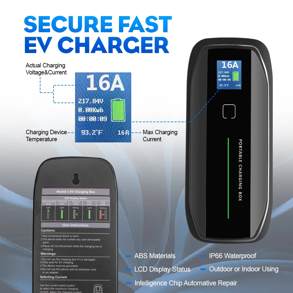 Портативное зарядное устройство BESEN New Energy для электромобилей, наружное зарядное устройство CE Schuko, вилка 10A, 16A, EV с кабелем типа 2,