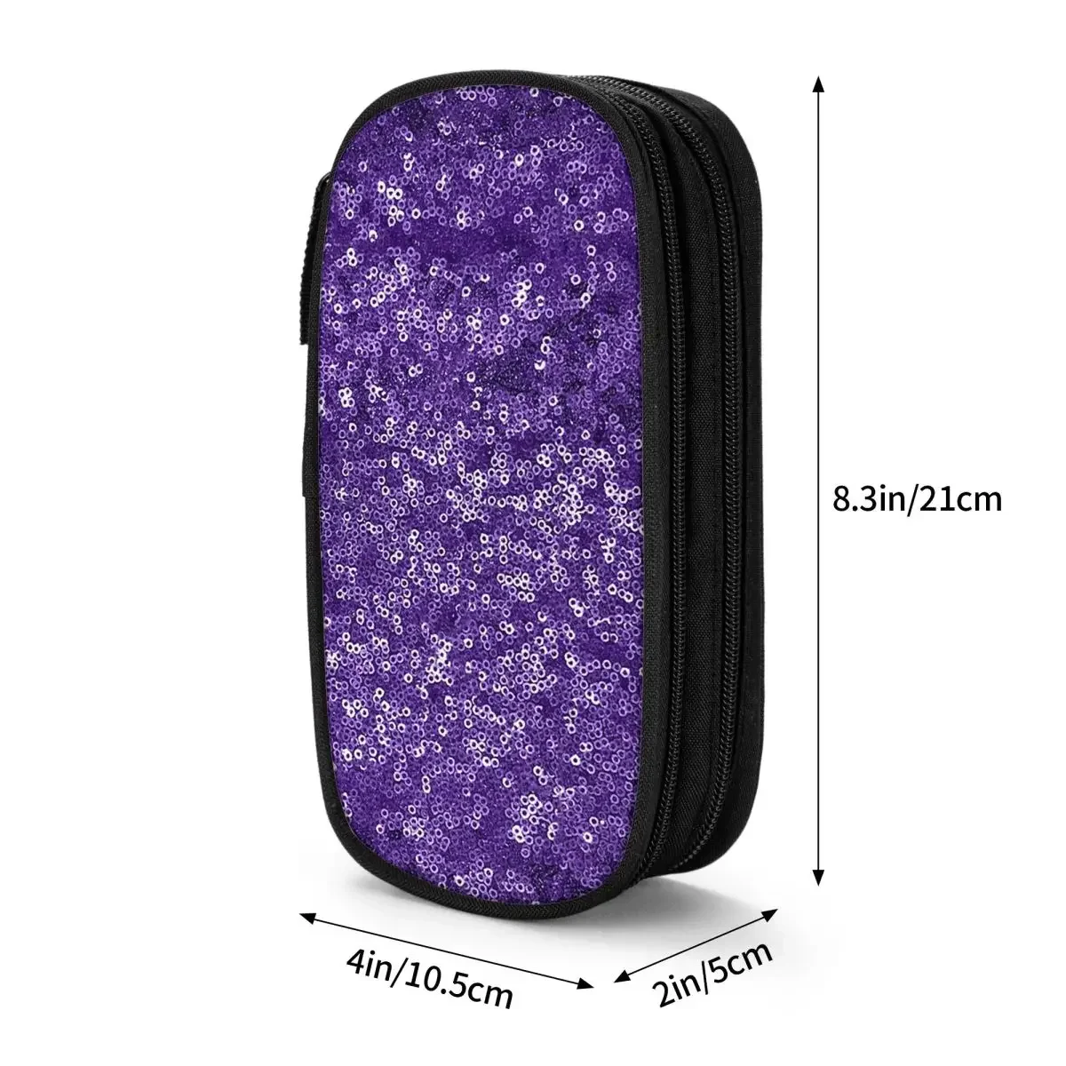 Purple Sequins Pencil Cases Large Capacity Pen Bags Pen Box Pencil Pouch For Boys Girls Students Stationery School Office