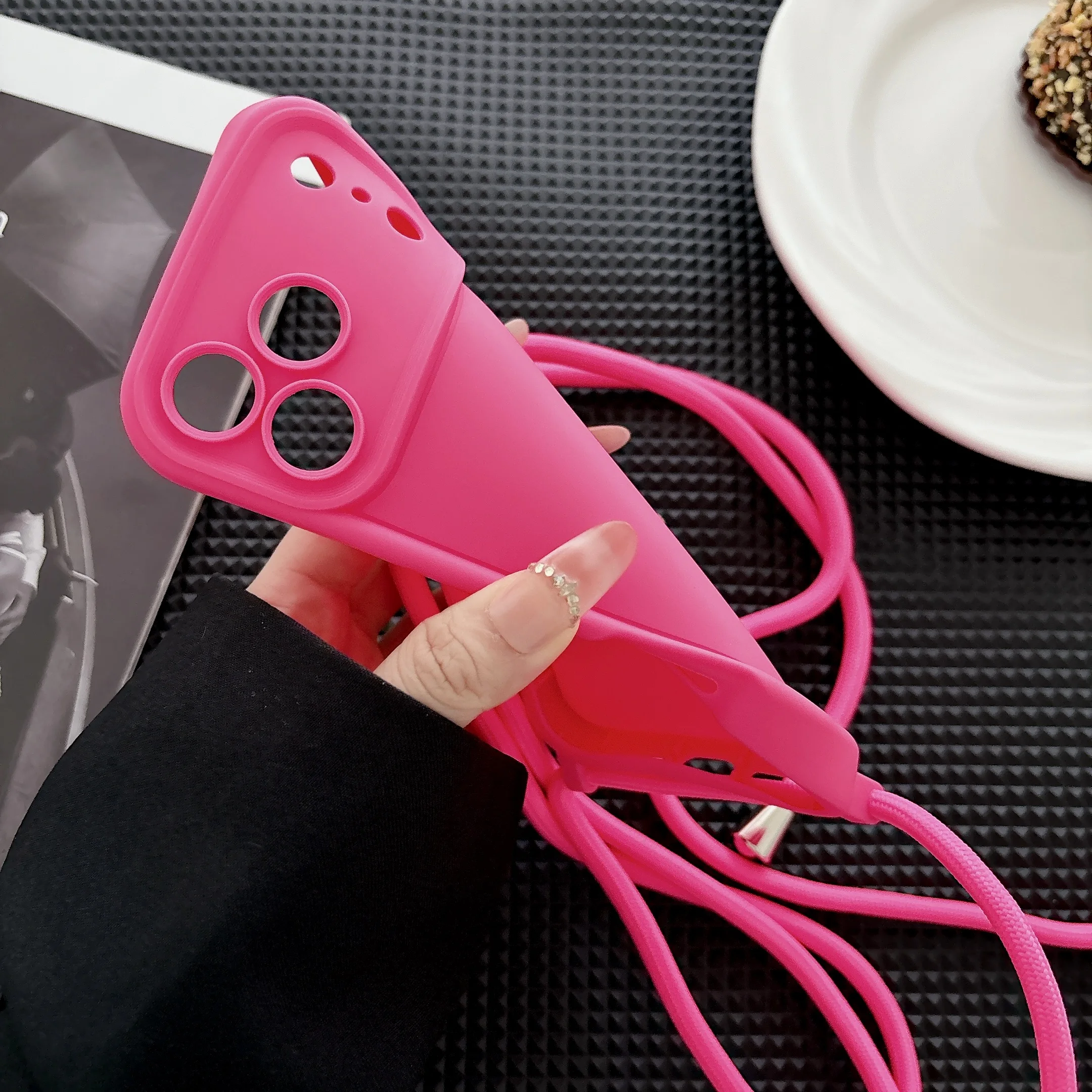 For iPhone 17 16 15 14 13 12 11 Pro Xs Max 17e 16e 7 8 Plus Air Crossbody Adjustable Lanyard Strap Phone Case Shockproof Cover view 2