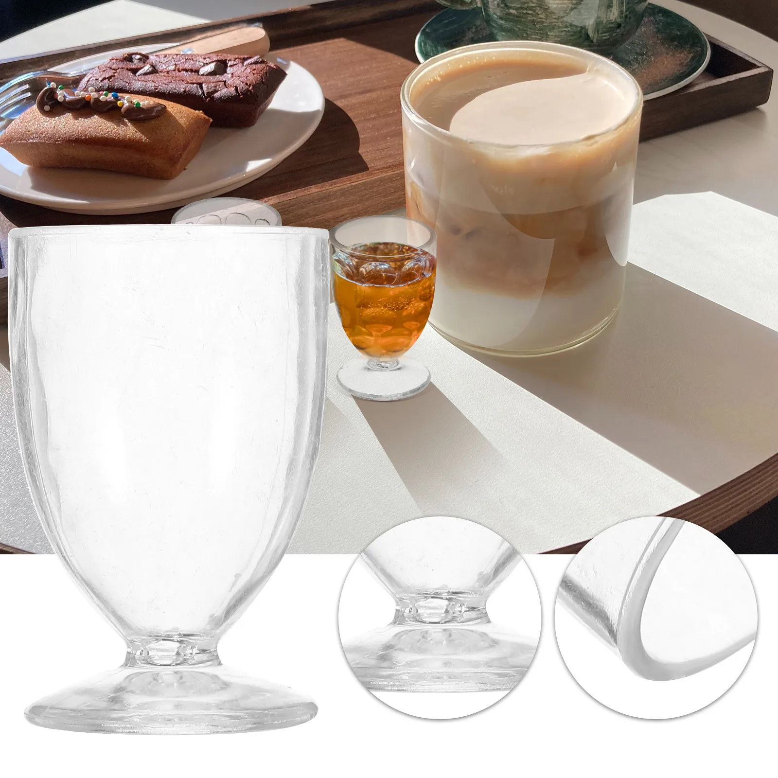 

50Pcs Mini Transparent Plastic Beer Cups Stable Decorative Miniature Beer Mugs for Barbecue Parties Weddings Outdoor Use