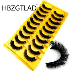 NEW 10 Pairs Natural Long 3D Mink Lashes Soft Short Faux Cils Handmade Fake Lashes Makeup Tool Eyelash Extension maquiagem