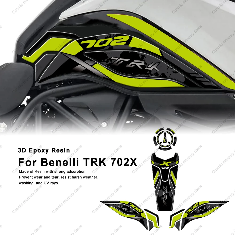 

3D Gel Epoxy Sticker Motorcycle Accessories Handles Guard Sticker Kit Tank Pad For Benelli TRK 702 TRK 702X