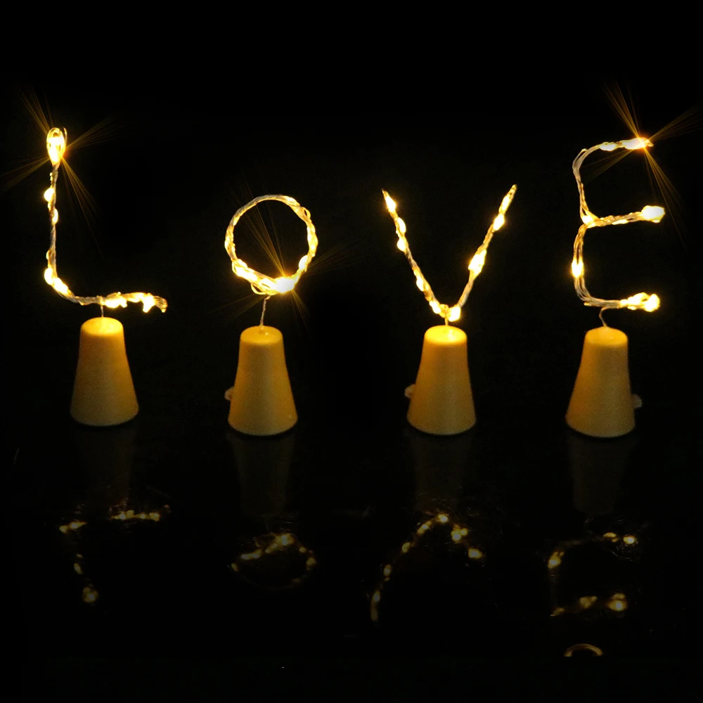Led Copper Wire Solar Wine Bottle String Light Waterproof Fairy Light bottle lights Garland DIY Christmas Wedding bar Decoration