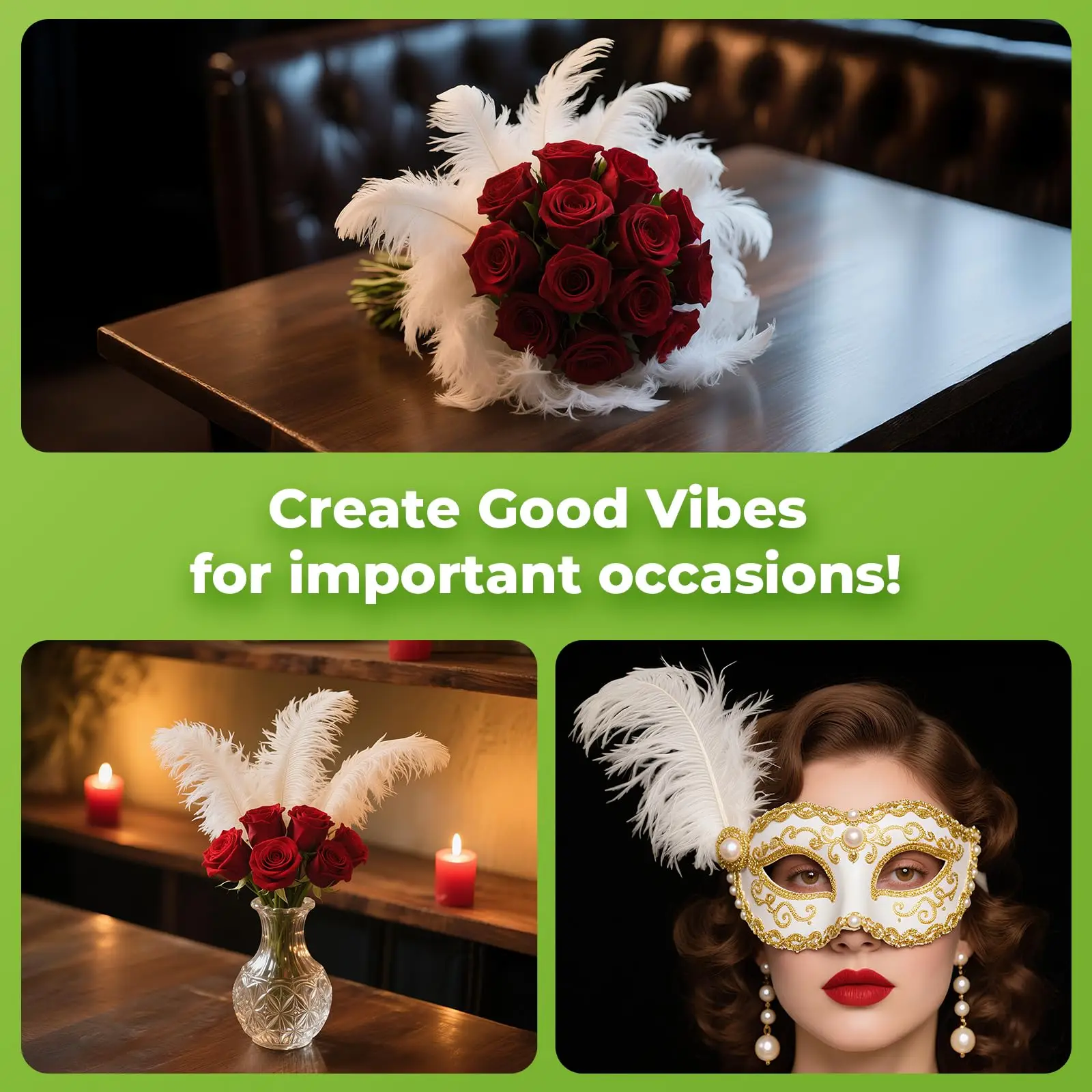 ขนนกกระจอกเทศสีขาวธรรมชาติ 25-30 ซม.ขนนกสำหรับงานฝีมือ DIY เครื่องประดับทำงานแต่งงานตกแต่งบ้าน