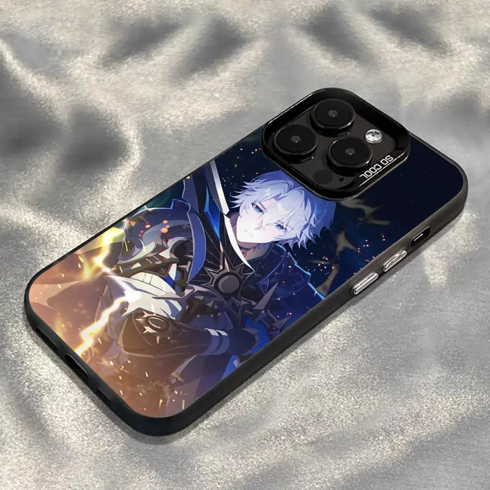 حافظة هاتف هونكاي ستار رايل Phainon لهاتف أسود lMDColor فضي شل لهاتف lPhone 16 16e 15 14 13 12 11 Pro Max Plus