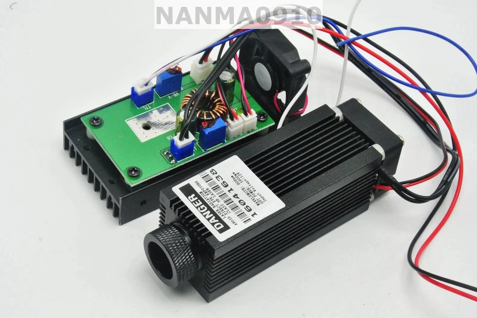 โมดูลเลเซอร์ไดโอดเลเซอร์อินฟราเรด IR Dot แบบโฟกัสได้ 808nm 1600mW พร้อมกําลังไฟ 12V 2A