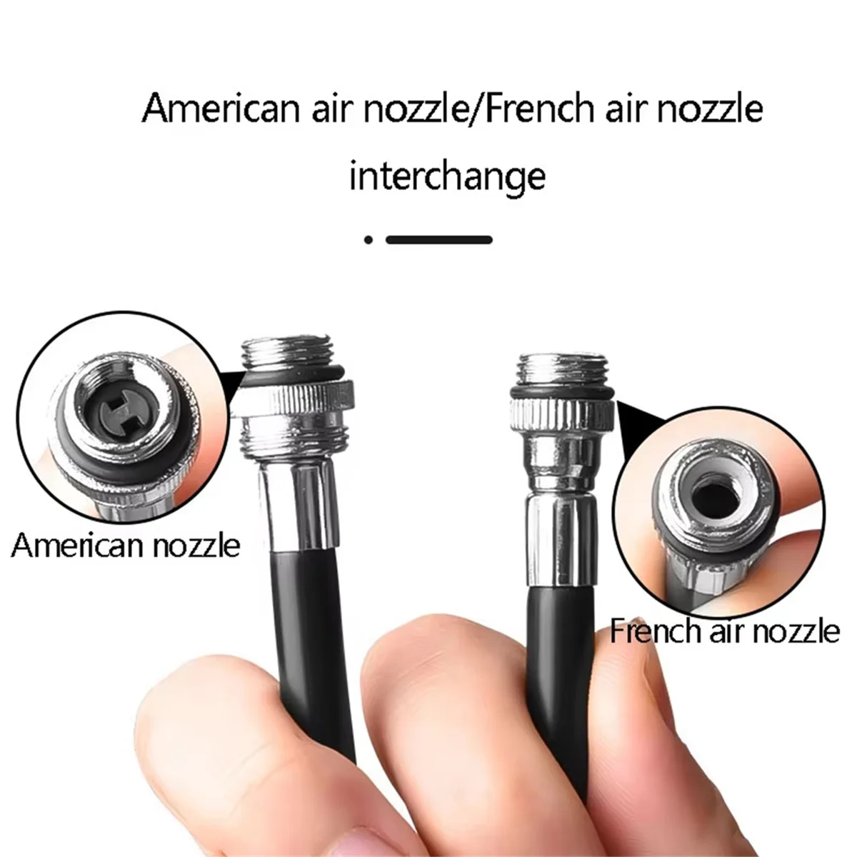 AA79 THE ~ منفاخ إطارات الدراجة الصغير المحمول، مضخة يدوية لدراجة الطريق والكرة، تتضمن دعامة تثبيت، ملحقات الدراجة #5