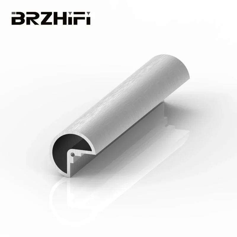 BRZHIFI- 49 Anodized 6061 Aluminum Extruded Profile Amplifier Customizable Audio Products Shell Corner Joint With CNC Machining