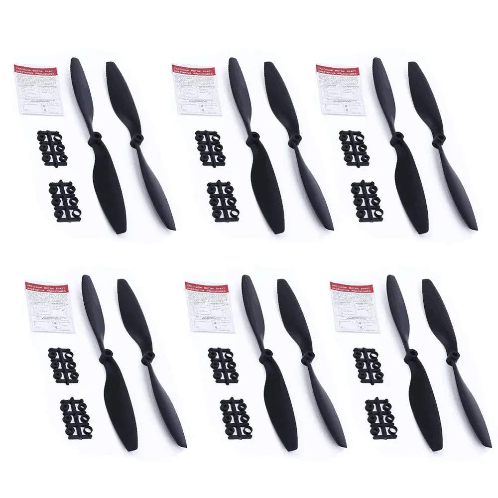 12PCS 1045 Propeller 10in Wing CW CCW 10X45 for DJI F450 F550 Drone DIY Quad-copter Props RC Blade Spare（6 pairs）