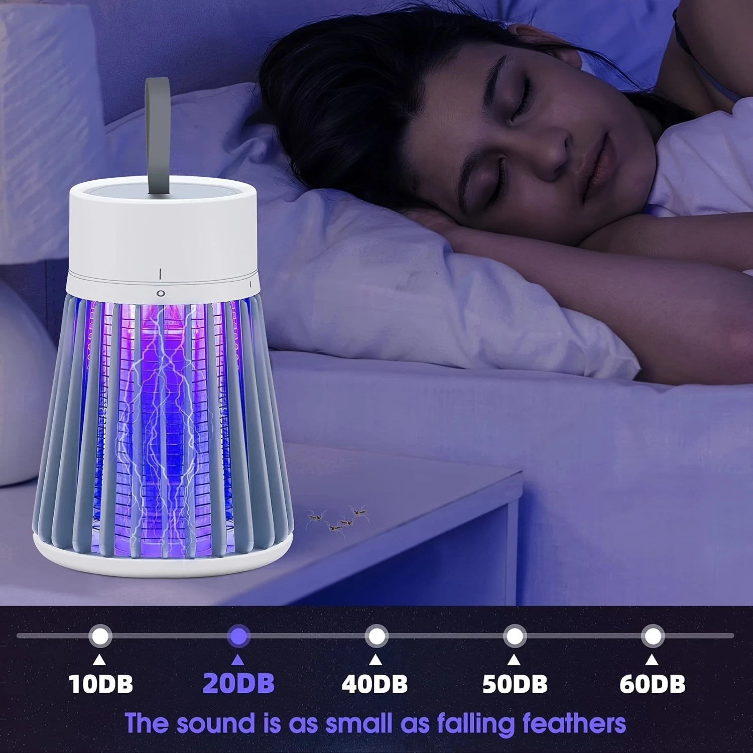 

Silent Non-Radiation 2pcs Mosquito Killer Lamp for Indoor Mosquitoes, A Must-have Sleeping Tool for Outdoor Activities in Summer