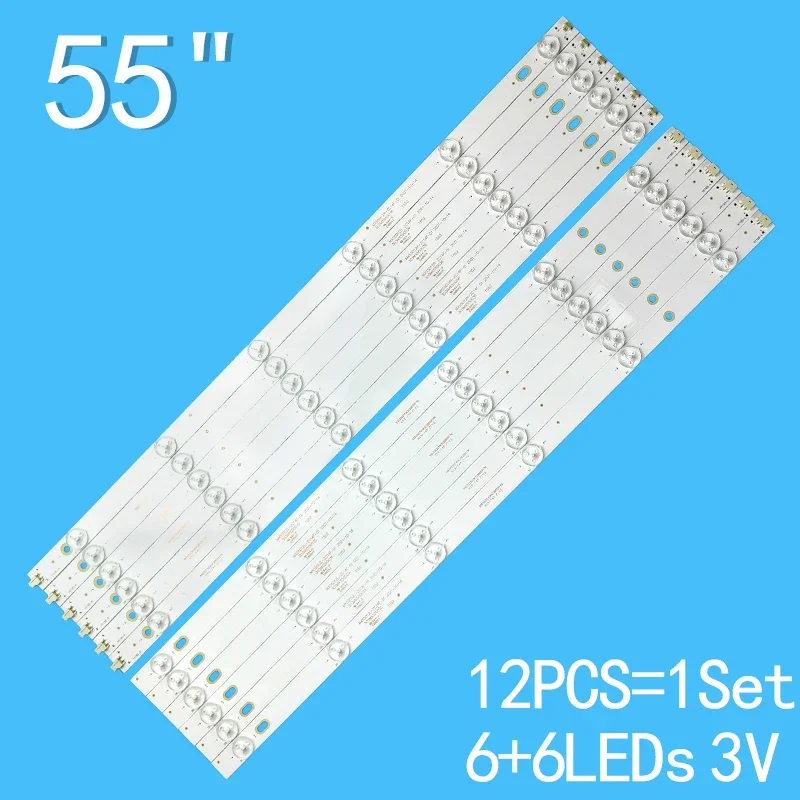 

LED backlight strip For F55D8000K STV-LC55T560FL MX55D12R/L-ZC14F-01 MX55D12R 55MH303ANTS LED55G10 LED55G300 HV550FHB