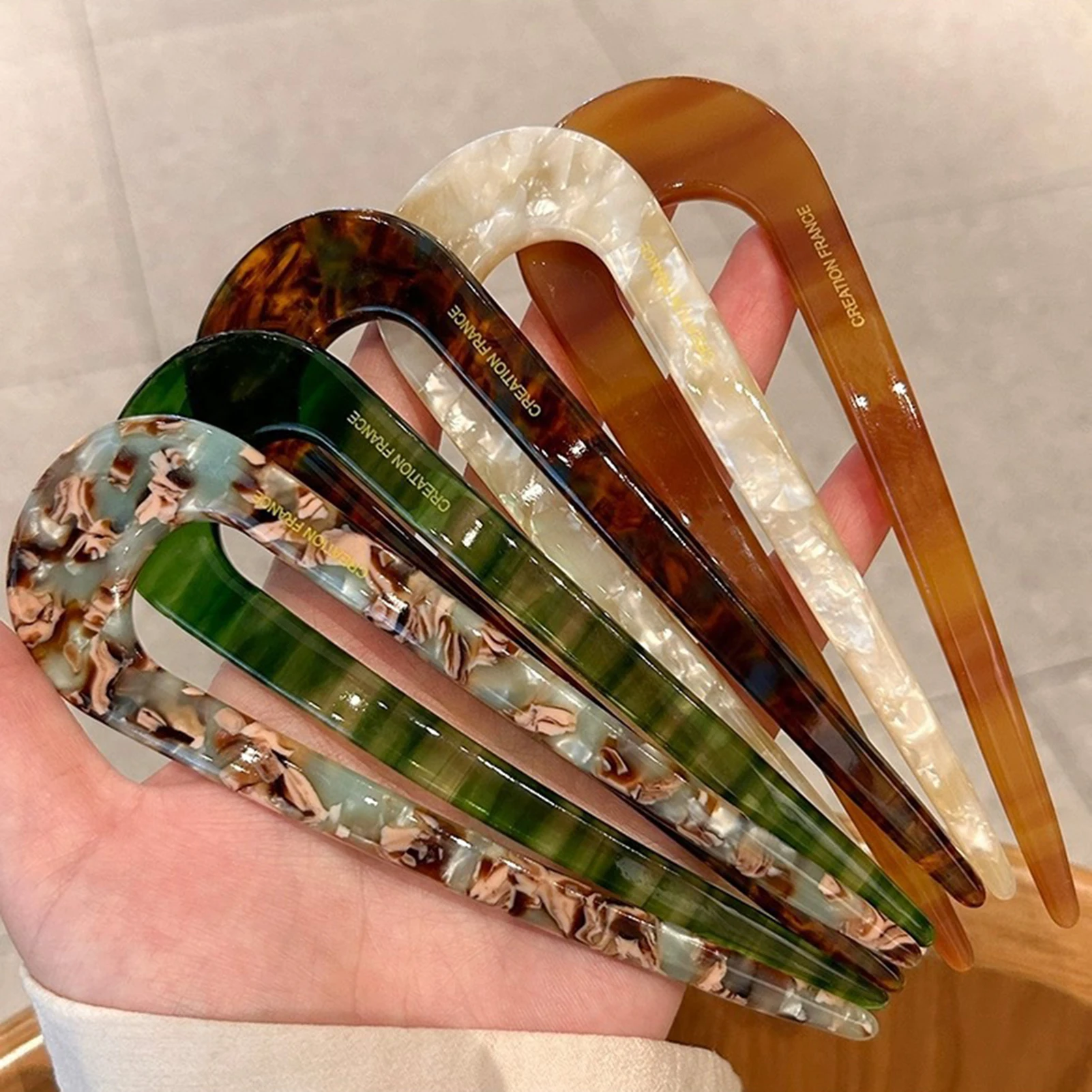 Elegante U-förmige Haarnadeln für Damen, französische Haarspange mit zwei Zinken, Vintage-Haarklammern, Haar-Accessoires, Damen-Haarstyling-Tool – Detail 8