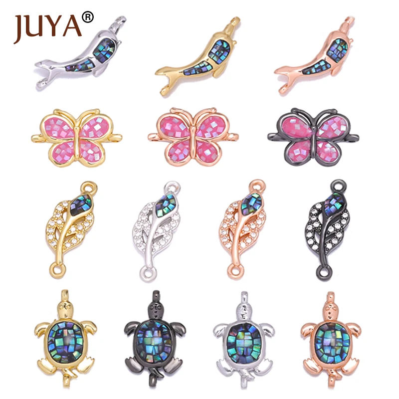

JUYA Fashion Shell Connectors Charms for Jewelry Making DIY Woman Bracelets Necklace Pendant Hand Made Accessories Supplies