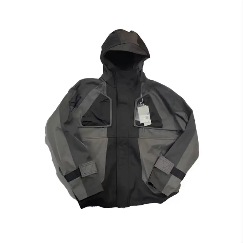 New 2023 Mens Undermycar Armor Zipper Parkas Windproof Hhooded Jacket Tatting Multiple pockets outdoor Wear size M L XL #490