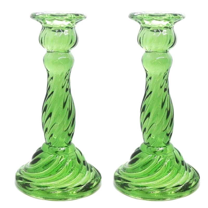 

Glass Candle Holders Taper Candlesticks Candelabras For Table Wedding Celebration Centerpiece Taper Candle Holders C Easy To Use