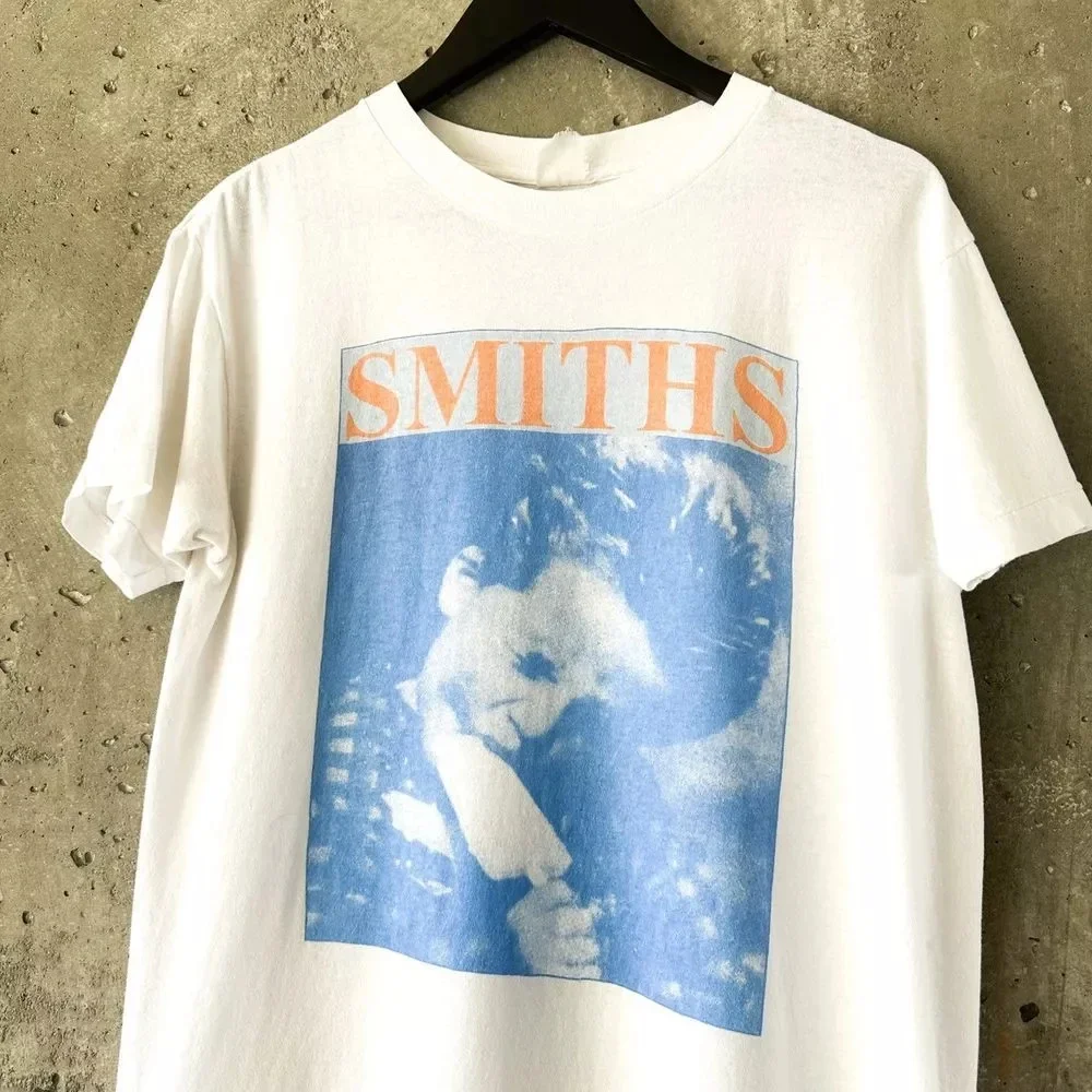 

90’s The Smiths ‘Popsicle Boy’ Basic White Unisex T-shirt Vtg Summer high-quality cotton top