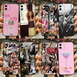 Sex and the City Phone Case For iPhone 15,14,13,12,11,Plus,Pro Max,XS,X,XR,SE,Mini,8,7 Soft Silicone Black Cover