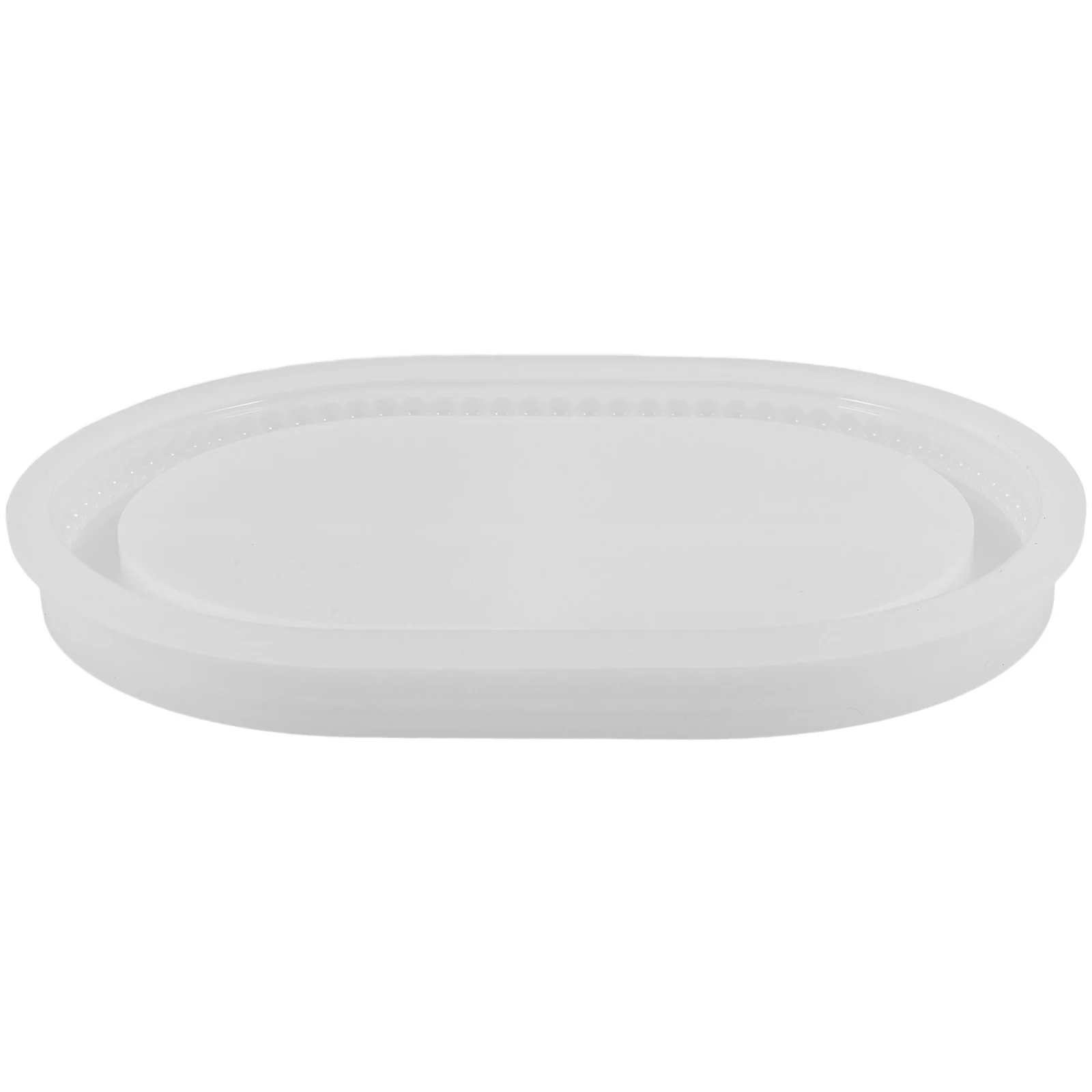 

Candlestick Tray Mold Oval Silicone Resin Concrete Jewelry Cement Large Flexible DIY Tool for Home Decor Gifts