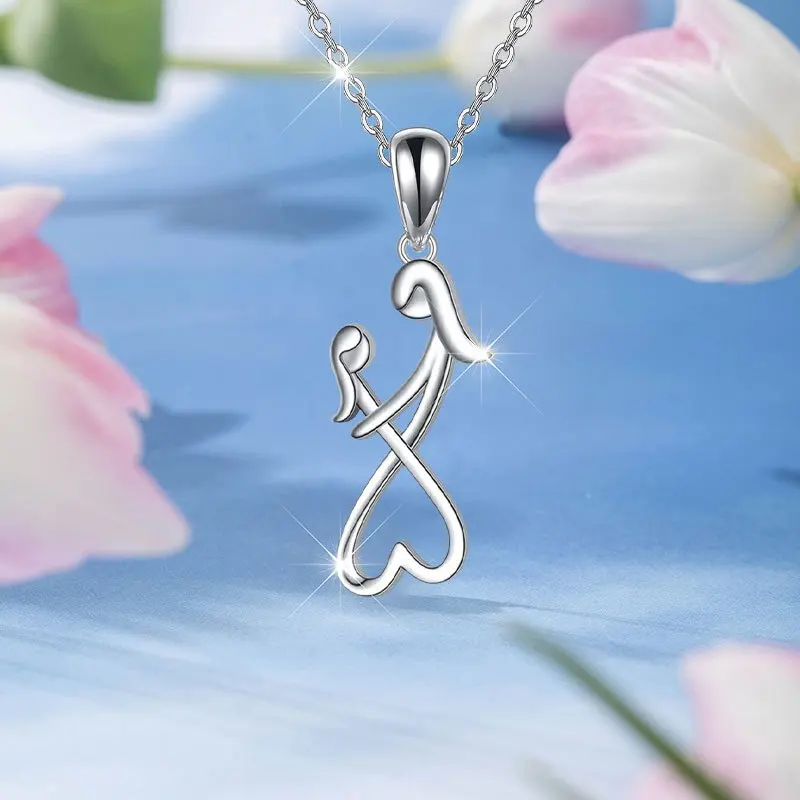 Mother daughter new creative warm fashionable simple necklace party commemorative jewelry versatile exquisite Christmas and birthday gifts