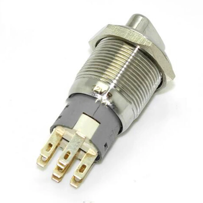 Perilla de interruptor giratoria, hebilla de bloqueo de 19MM, interruptor de luz Selector de acero inoxidable resistente al agua
