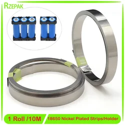 1 Roll 10M Nickel Plated Strip 18650 Li-ion Battery Nickel Sheet Plate Connector Thickness 0.1/0.12/0.15/0.2mm Spot Welding Mach