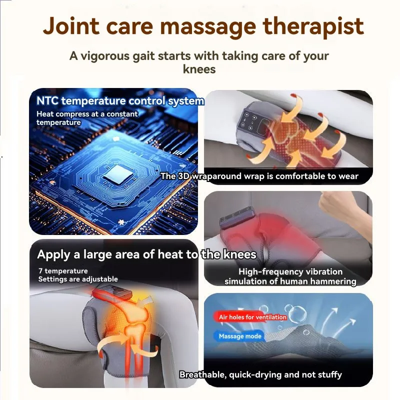 A83G-Self-Heating Knee Pads For Joint Pain, Electric Heating For Cold Legs And Knee Massagers, Warmth Therapy