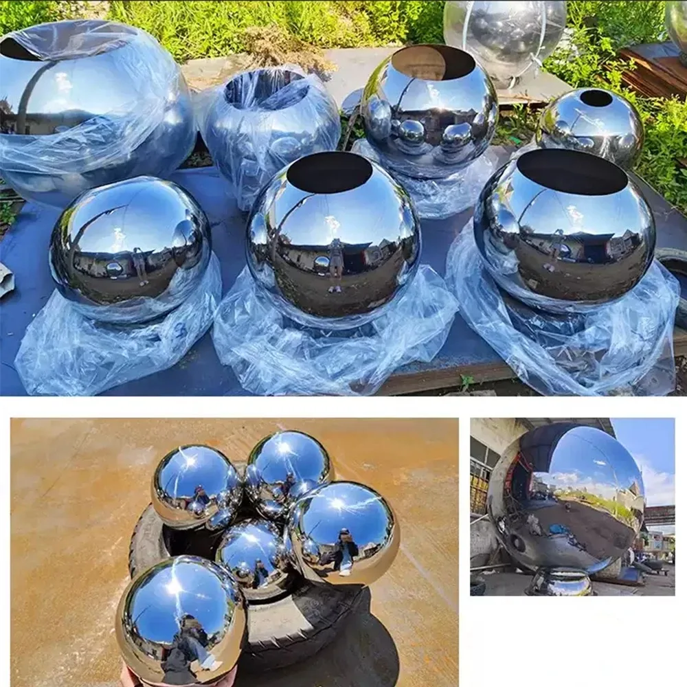 Colored Stainless Steel Hollow Sphere Decorative Hanging Ball Feng Shui Float Ball 0.6mm Hydraulic