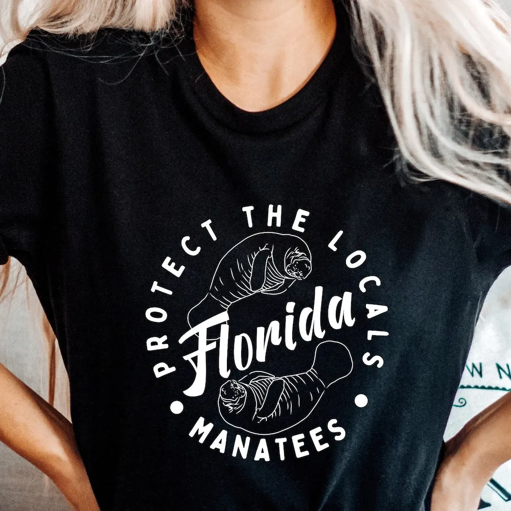 Preppy Save The Manatee Locals T Shirt Lover Ocean Conservation Manatees S Florida