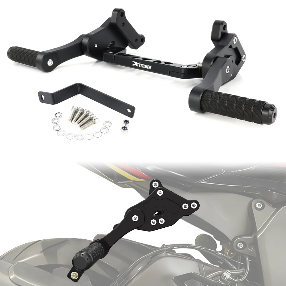 

For Kawasaki NINJA ZX-6R ZX636 NINJA ZX-10R Motorcycle Adjustable Rear Footrests Subcage Peg Support Stunt Stunt Step Plate