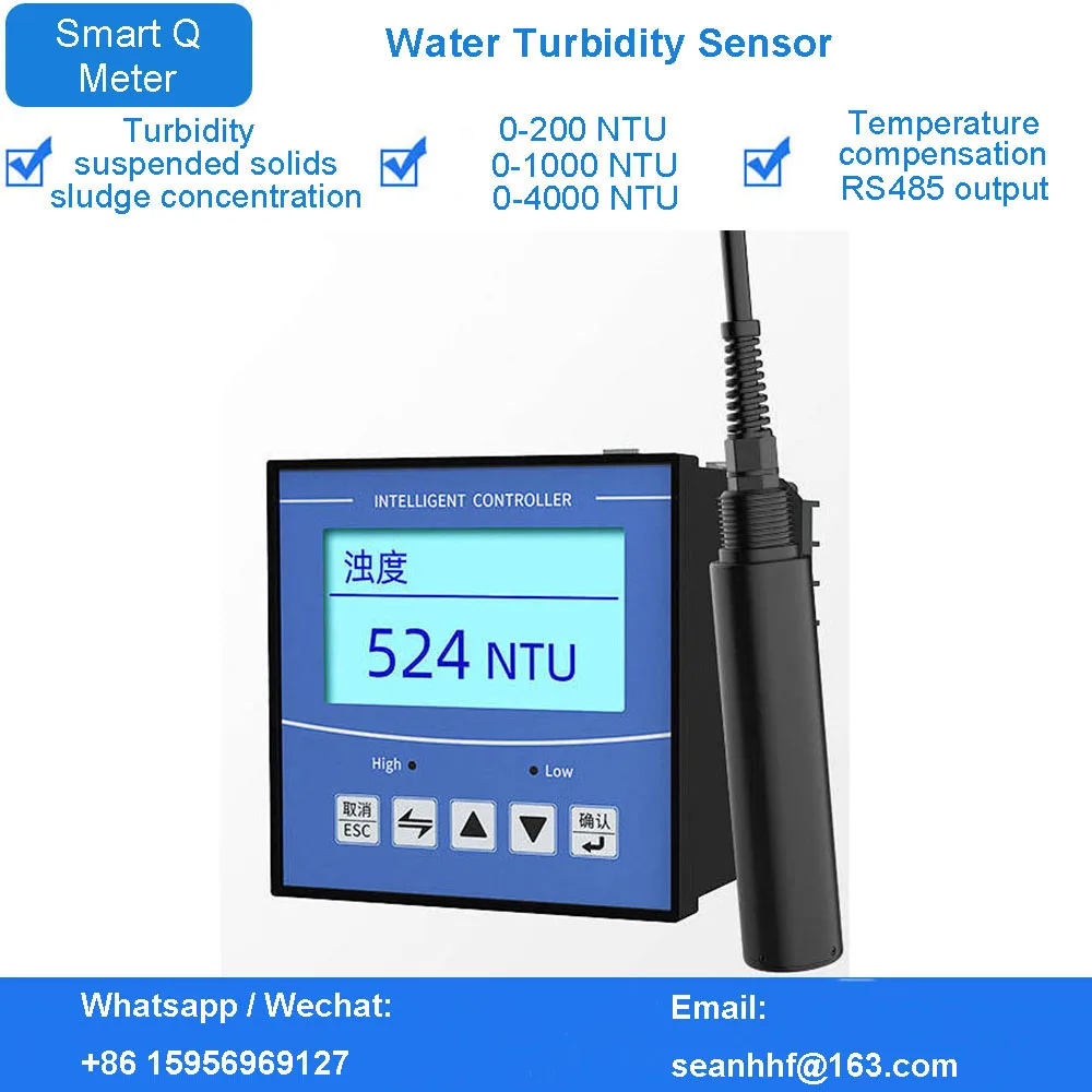 

Water turbidity detector suspended solids sewage industrial sludge concentration meter analyzer turbidity sensor transmitter